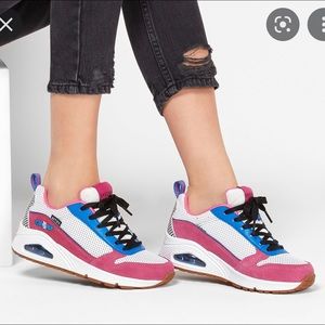 Skechers BT21 Uno 74342 WHPB COLOR SCHEME Pi K Cooky size 8.5 Sneakers Shoes